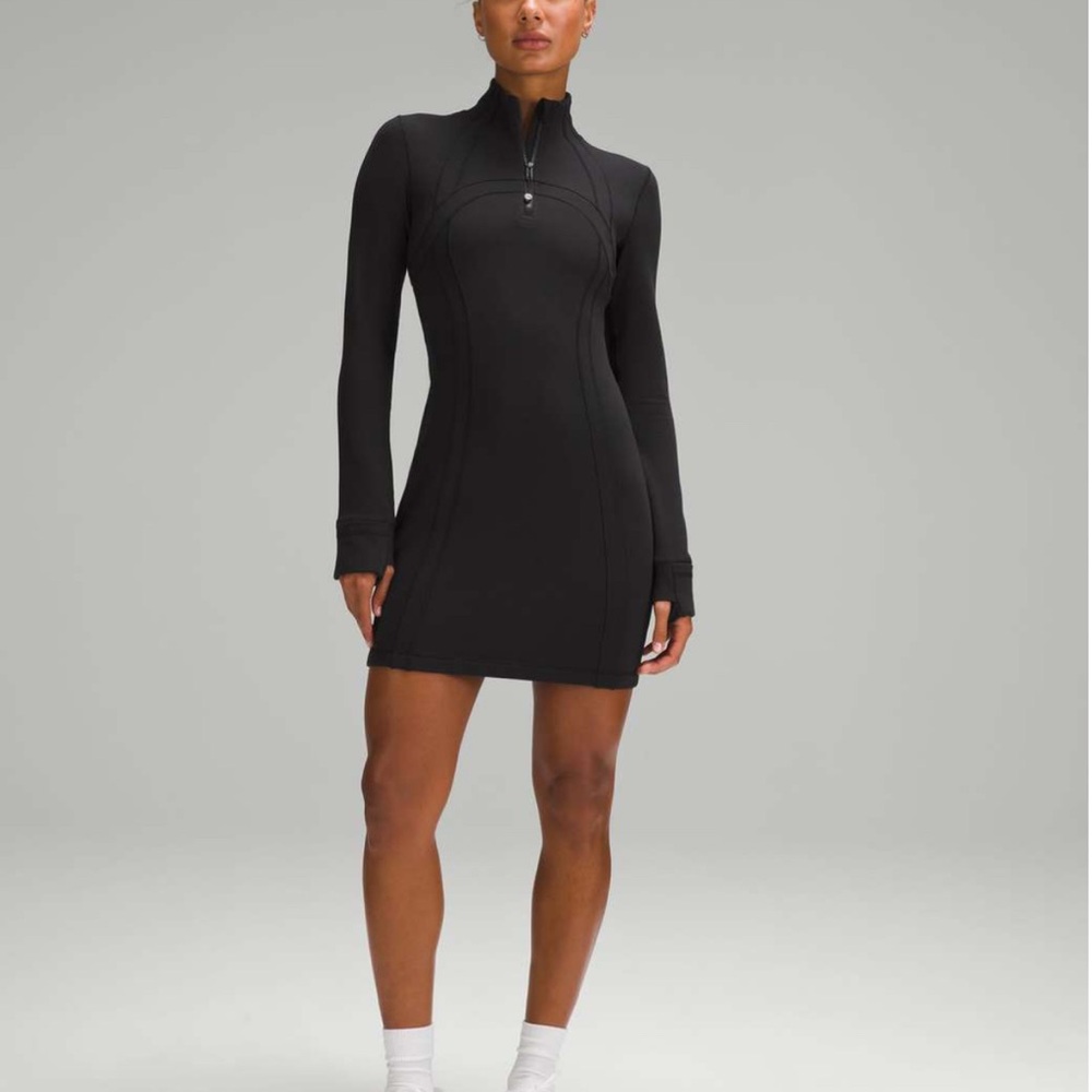 BNWT lululemon Define Long-Sleeve Dress *Luon - Size 2 - Black